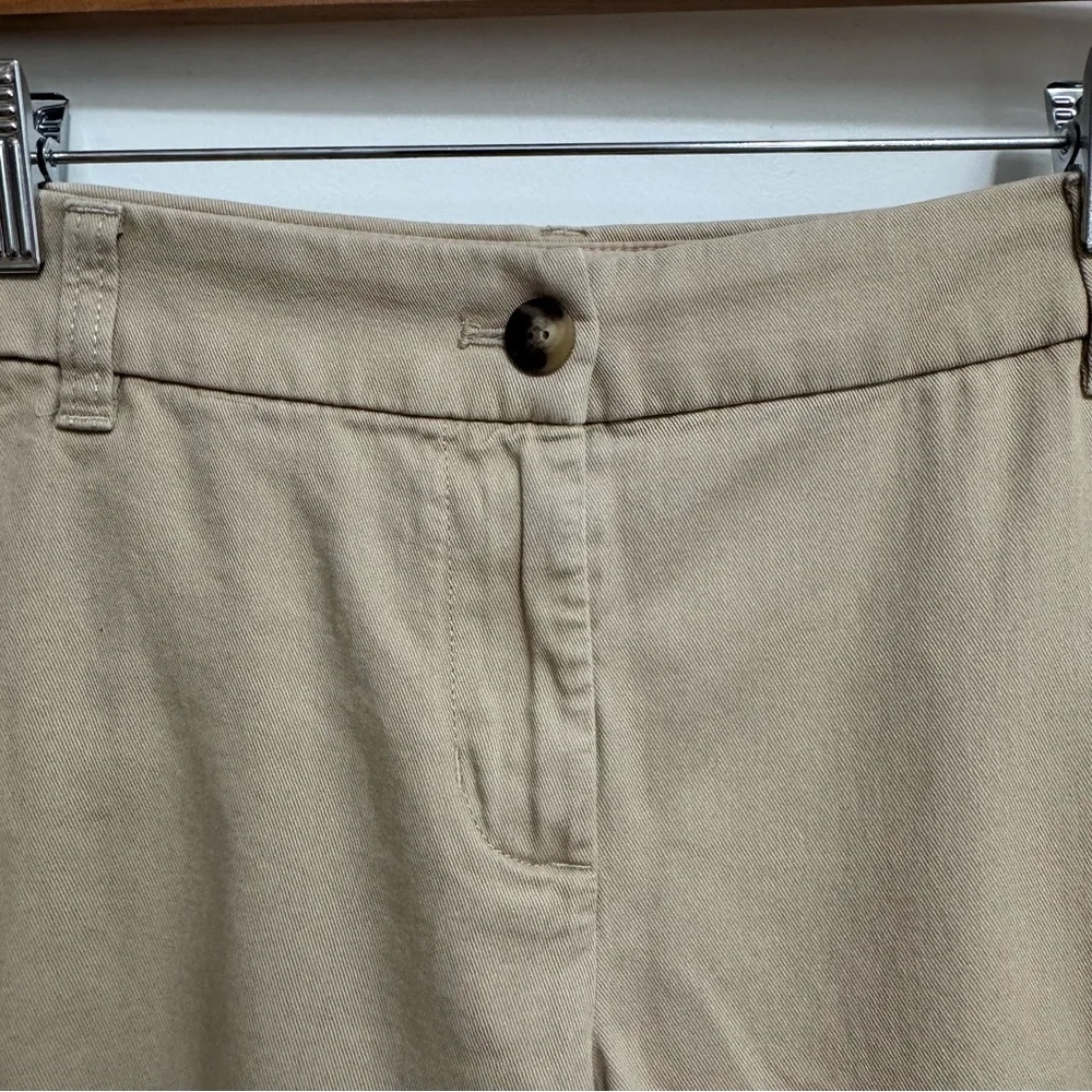 J. Crew Factory 7” Classic Chino Shorts Women Size 8 Khaki Uniform Preppy - Picture 3 of 11